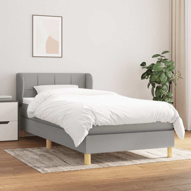 Acquista Giroletto a Molle con Materasso Grigio Chiaro 90x200 cm Tessuto con riferimento GHV-3126773 della ditta 