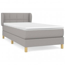 Acquista Giroletto a Molle con Materasso Grigio Chiaro 90x200 cm Tessuto con riferimento GHV-3126773 della ditta 