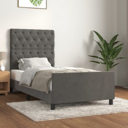 Acquista Giroletto con Testiera Grigio Scuro 80x200 cm in Velluto con riferimento GHV-3125905 della ditta 