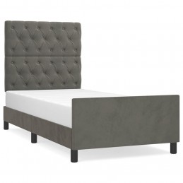 Acquista Giroletto con Testiera Grigio Scuro 80x200 cm in Velluto con riferimento GHV-3125905 della ditta 