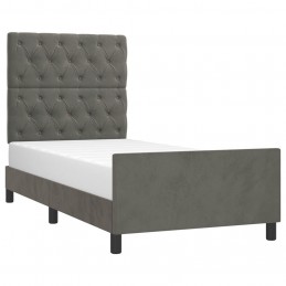 Acquista Giroletto con Testiera Grigio Scuro 80x200 cm in Velluto con riferimento GHV-3125905 della ditta 