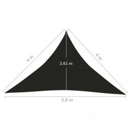 Acquista Vela Parasole 160 g/m² Nera 4x4x5,8 m in HDPE con riferimento GHV-311754 della ditta 
