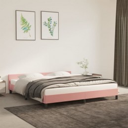 Acquista Giroletto con Testiera Rosa 180x200 cm in Velluto con riferimento GHV-347590 della ditta 