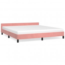 Acquista Giroletto con Testiera Rosa 180x200 cm in Velluto con riferimento GHV-347590 della ditta 