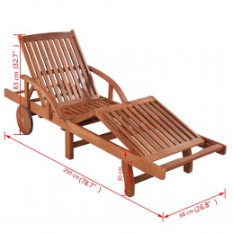 Acquista Lettino Prendisole in Legno Massello di Acacia con riferimento GHV-42592 della ditta 