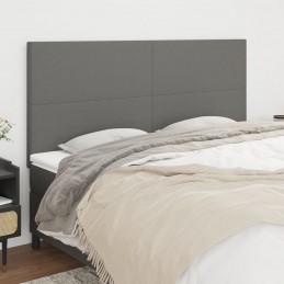 Acquista Testiere 4 pz Grigio Scuro 100x5x78/88 cm in Tessuto con riferimento GHV-3116075 della ditta 