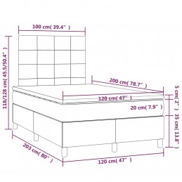 Acquista Giroletto a Molle con Materasso Nero 120x200 cm in Tessuto con riferimento GHV-3142323 della ditta 