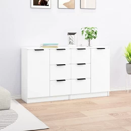 Acquista Credenze 2 pz Bianche 60x30x70 cm in Legno Multistrato con riferimento GHV-3115788 della ditta 