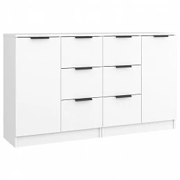 Acquista Credenze 2 pz Bianche 60x30x70 cm in Legno Multistrato con riferimento GHV-3115788 della ditta 