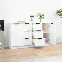 Acquista Credenze 2 pz Bianche 60x30x70 cm in Legno Multistrato con riferimento GHV-3115788 della ditta 