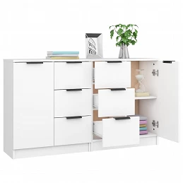 Acquista Credenze 2 pz Bianche 60x30x70 cm in Legno Multistrato con riferimento GHV-3115788 della ditta 