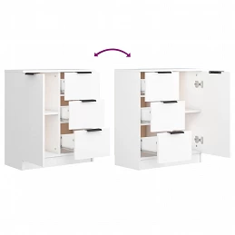 Acquista Credenze 2 pz Bianche 60x30x70 cm in Legno Multistrato con riferimento GHV-3115788 della ditta 