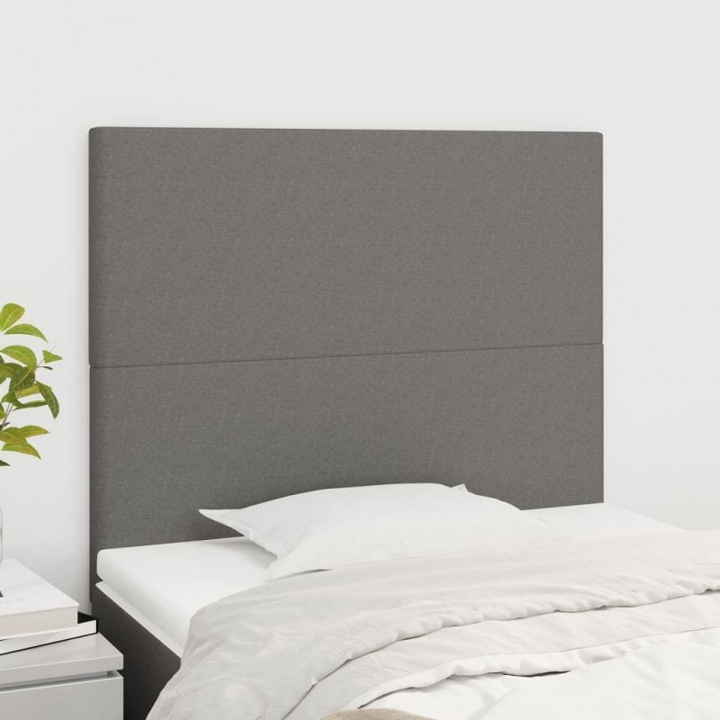 Acquista Testiere 2 pz Grigio Scuro 100x5x78/88 cm in Tessuto con riferimento GHV-3116043 della ditta 