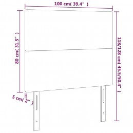 Acquista Testiere 2 pz Grigio Scuro 100x5x78/88 cm in Tessuto con riferimento GHV-3116043 della ditta 