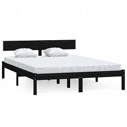 Acquista Giroletto Nero in Legno Massello di Pino 135x190 cm UK Double con riferimento GHV-810126 della ditta 