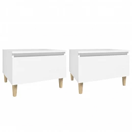 Acquista Tavolini Bianchi 2pz 50x46x35 cm in Legno Multistrato con riferimento GHV-819501 della ditta 