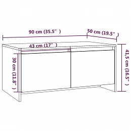 Acquista Tavolino da Salotto Rovere Marrone 90x50x41,5 cm in Truciolato con riferimento GHV-813031 della ditta 