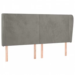 Acquista Testiera ad Orecchio Grigio Chiaro 183x23x118/128 cm in Velluto con riferimento GHV-3117736 della ditta 