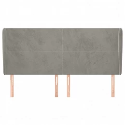 Acquista Testiera ad Orecchio Grigio Chiaro 183x23x118/128 cm in Velluto con riferimento GHV-3117736 della ditta 