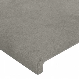 Acquista Testiera ad Orecchio Grigio Chiaro 183x23x118/128 cm in Velluto con riferimento GHV-3117736 della ditta 