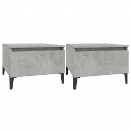 Acquista Tavolini 2pz Grigio Cemento 50x46x35 cm in Legno Multistrato con riferimento GHV-819525 della ditta 