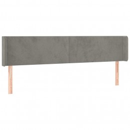 Acquista Testiera a LED Grigio Chiaro 183x16x78/88 cm in Velluto con riferimento GHV-3123016 della ditta 