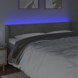 Acquista Testiera a LED Grigio Chiaro 183x16x78/88 cm in Velluto con riferimento GHV-3123016 della ditta 