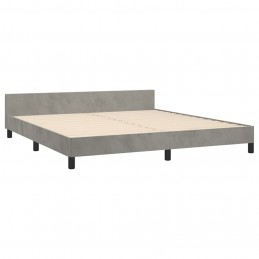 Acquista Giroletto con Testiera Grigio Chiaro 180x200 cm in Velluto con riferimento GHV-3125647 della ditta 