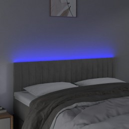 Acquista Testiera a LED Grigio Chiaro 144x5x78/88 cm in Velluto con riferimento GHV-3121898 della ditta 