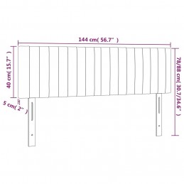 Acquista Testiera a LED Grigio Chiaro 144x5x78/88 cm in Velluto con riferimento GHV-3121898 della ditta 