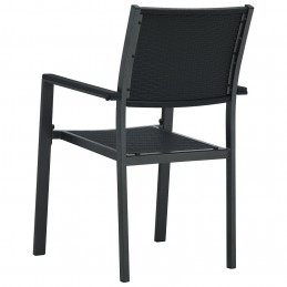 Acquista Sedie da Giardino 2 pz Nere in Plastica Stile Rattan con riferimento GHV-47889 della ditta 