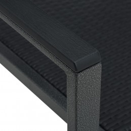 Acquista Sedie da Giardino 2 pz Nere in Plastica Stile Rattan con riferimento GHV-47889 della ditta 