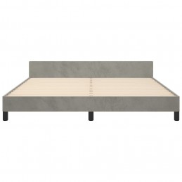 Acquista Giroletto con Testiera Grigio Chiaro 180x200 cm in Velluto con riferimento GHV-3125830 della ditta 