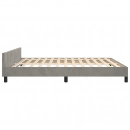 Acquista Giroletto con Testiera Grigio Chiaro 180x200 cm in Velluto con riferimento GHV-3125830 della ditta 