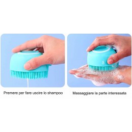 Acquista BAUMOOD Spugna massaggiante con contenitore di shampoo per cani e gatti con riferimento BM263 della ditta BAUMOOD
