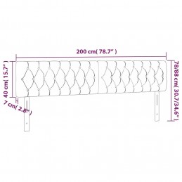 Acquista Testiera a LED Grigio Chiaro 200x7x78/88 cm in Velluto con riferimento GHV-3122014 della ditta 