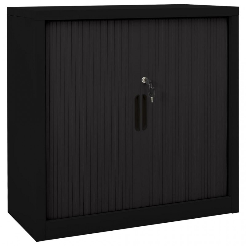 Acquista Armadio con Ante Scorrevoli Nero 90x40x90cm in Acciaio con riferimento GHV-336431 della ditta 