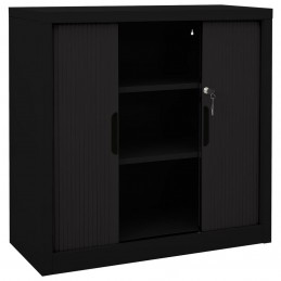 Acquista Armadio con Ante Scorrevoli Nero 90x40x90cm in Acciaio con riferimento GHV-336431 della ditta 