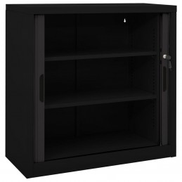 Acquista Armadio con Ante Scorrevoli Nero 90x40x90cm in Acciaio con riferimento GHV-336431 della ditta 