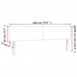 Acquista Testiera a LED Grigio Scuro 180x5x78/88 cm in Tessuto con riferimento GHV-3121347 della ditta 