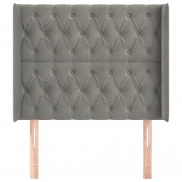 Acquista Testiera ad Orecchio Grigio Chiaro 103x16x118/128 cm in Velluto con riferimento GHV-3119958 della ditta 