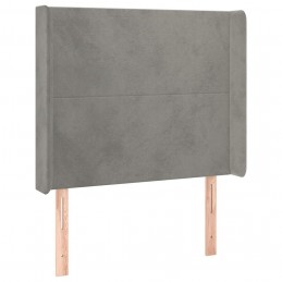 Acquista Letto a Molle Materasso e LED Grigio Chiaro 80x200 cm Velluto con riferimento GHV-3139409 della ditta 