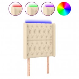 Acquista Testiera a LED Crema 83x16x118/128 cm in Tessuto con riferimento GHV-3124363 della ditta 