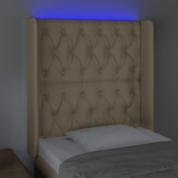Acquista Testiera a LED Crema 83x16x118/128 cm in Tessuto con riferimento GHV-3124363 della ditta 