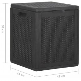 Acquista Baule da Giardino 90 L Nero in Rattan PP con riferimento GHV-151227 della ditta GARDENHOME