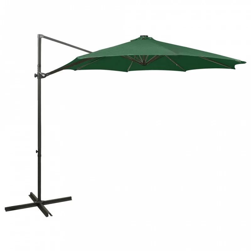 Acquista Ombrellone a Sbalzo con Palo e Luci a LED Verde 300 cm con riferimento GHV-312337 della ditta 