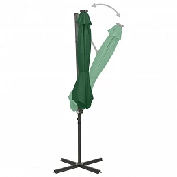 Acquista Ombrellone a Sbalzo con Palo e Luci a LED Verde 300 cm con riferimento GHV-312337 della ditta 