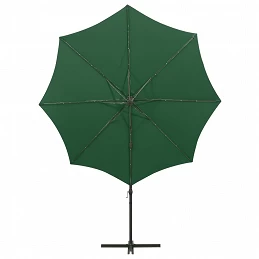 Acquista Ombrellone a Sbalzo con Palo e Luci a LED Verde 300 cm con riferimento GHV-312337 della ditta 