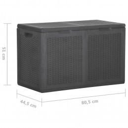Acquista Baule da Giardino 180 L Nero in Rattan PP con riferimento GHV-151228 della ditta GARDENHOME