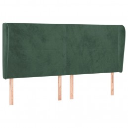 Acquista Testiera ad Orecchio Verde Scuro 203x23x118/128cm in Velluto con riferimento GHV-3117745 della ditta 